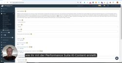 Die ersten Schritte für KI-Content mit der Performance Suite